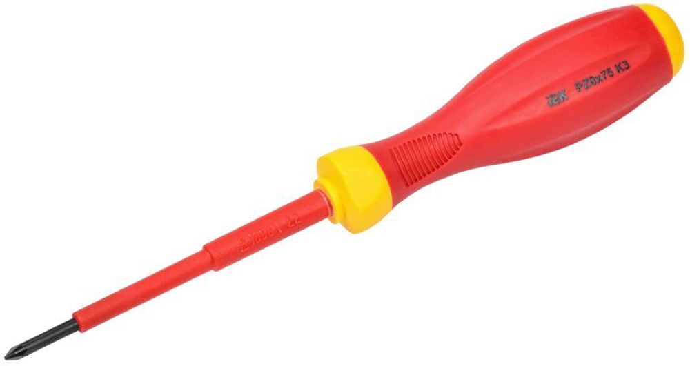 Отвертка диэлектрическая крестовая PZ0х75 K3 1000В ARMA2L 3 IEK A2L3-SC30-K3-PZ-00-075