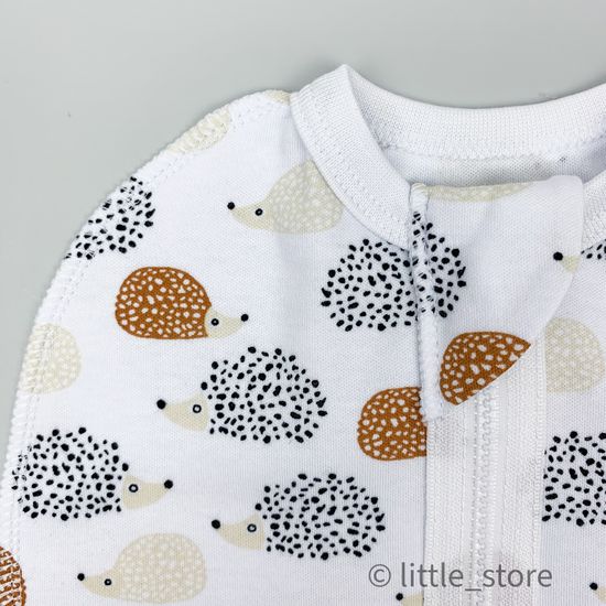 Пеленальный кокон и шапочка Ежики