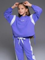Спортивный голубой костюм для девочки