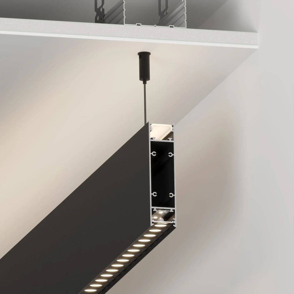 Профиль SL-LINE-25100-DUAL-2500 BLACK (Arlight, Алюминий) 033735