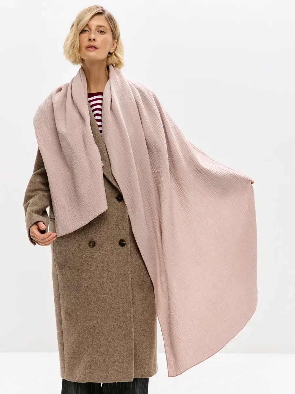 Шарф палантин из муслина