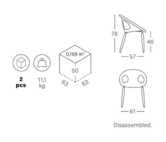 Кресло пластиковое Natural Drop