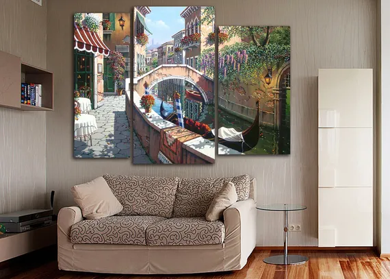 Модульная картина "Улочки Венеции"
