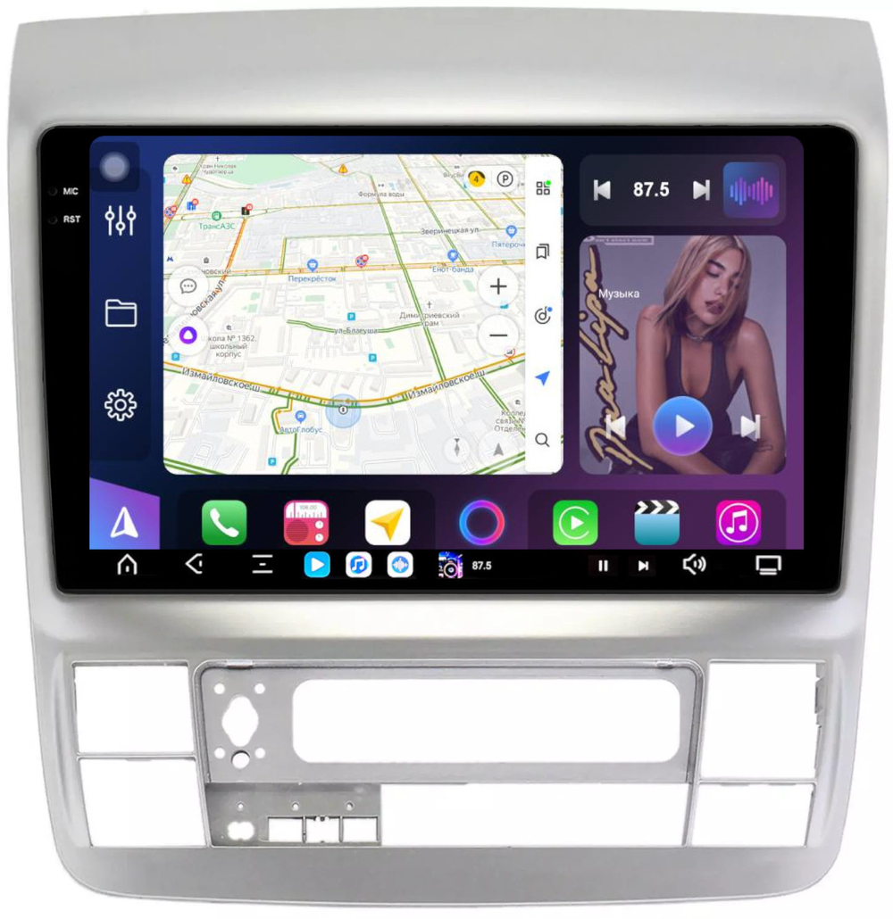 Магнитола для Toyota Alphard 1 H10 2005-2008 - FarCar XXL9-9575 монитор 9.5" 2K QLED на Android 14, TS20, 8+256Гб, CarPlay, 4G SIM-слот