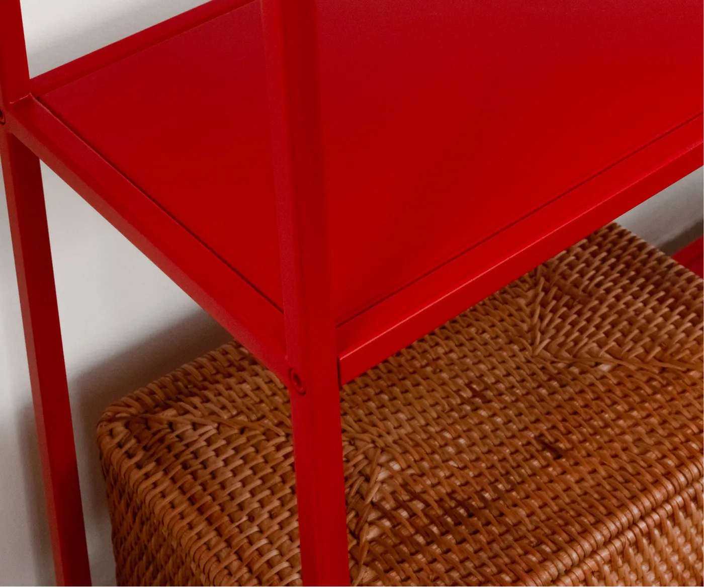 Стеллаж металлический 75х80х25, красный