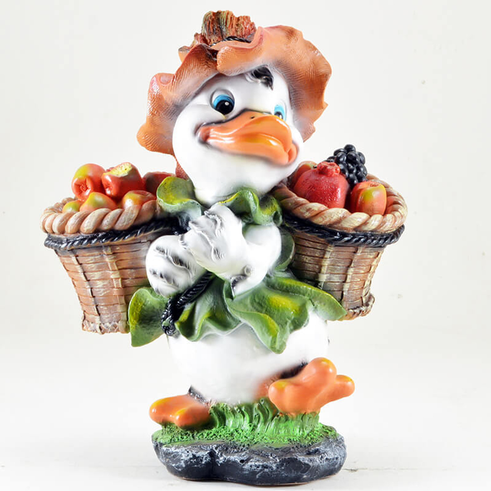 Фигурка садовая Уточка Кря с корзинами h48см