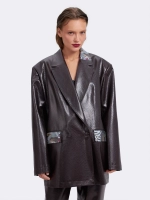 Жакет оверсайз из экокожи OLA OLA