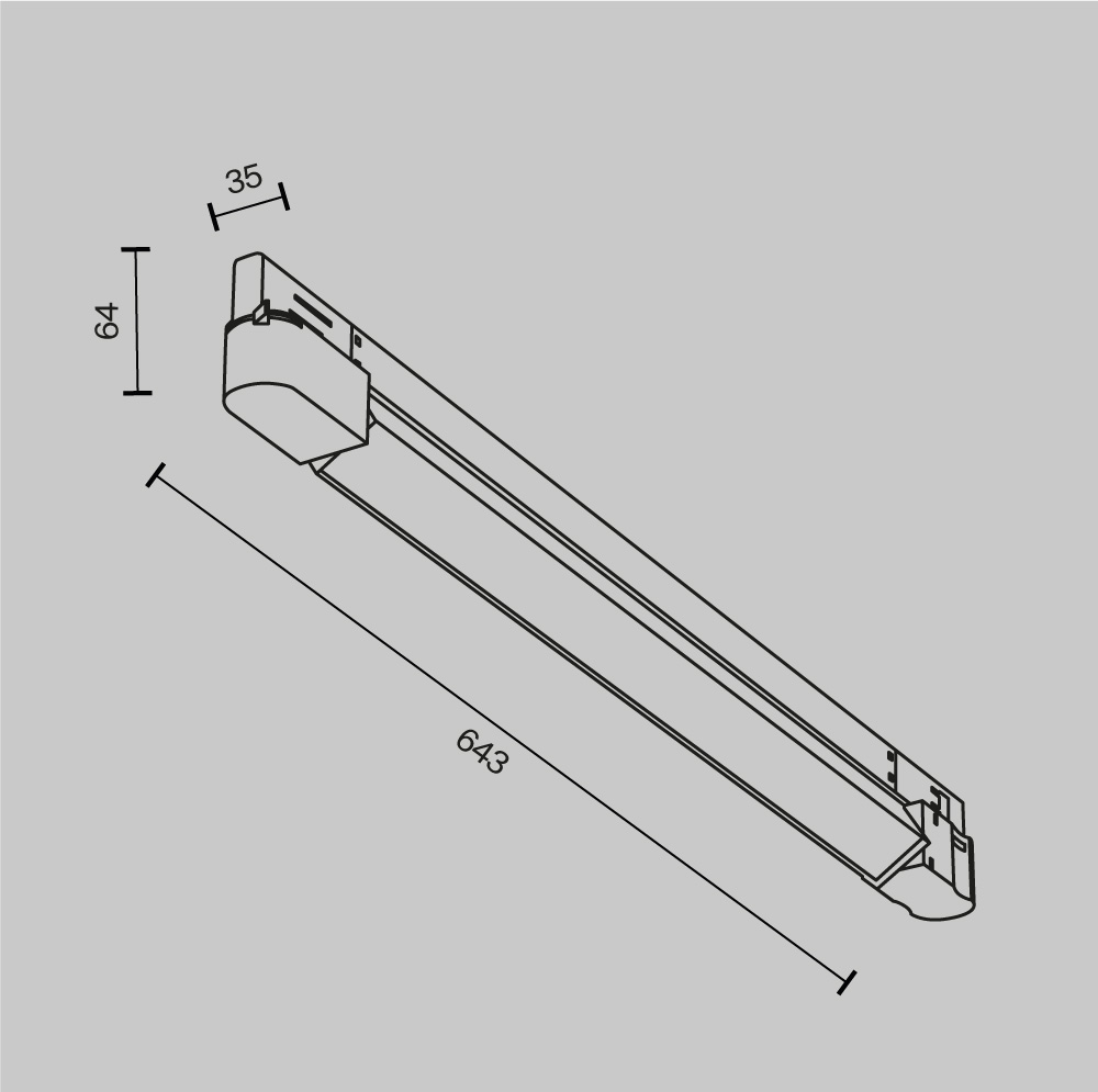 Трековый светильник Technical TR196-3-20W2.7K-W