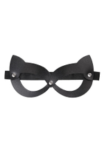 Черная открытая маска с ушками кошки (Цвет: черный)