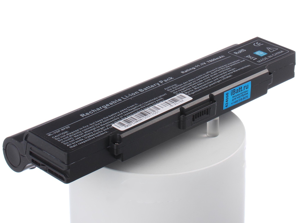 Аккумулятор iBatt 7800mAh, для VGP-BPS9 VGP-BPS9A VGP-BPL9