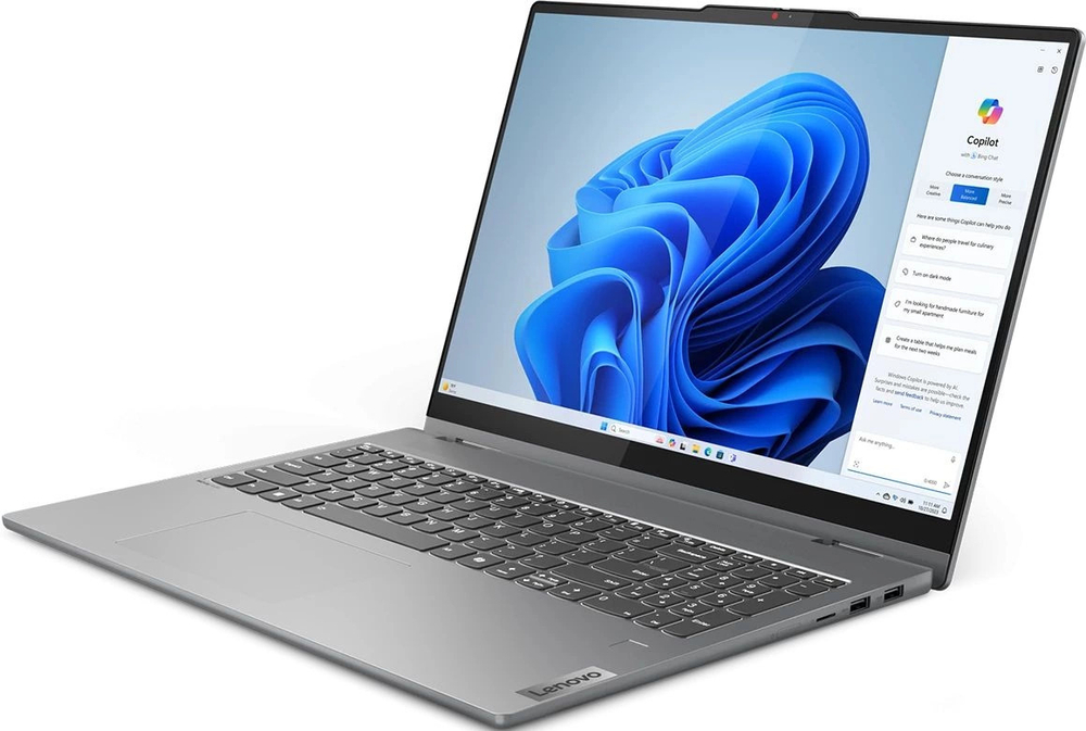 Ноутбук  Lenovo IdeaPad 5 2-in-1 16IRU9 16 ", Core 7, 16 Гб RAM, 512 Гб SSD, Iris Xe Graphics, Серый