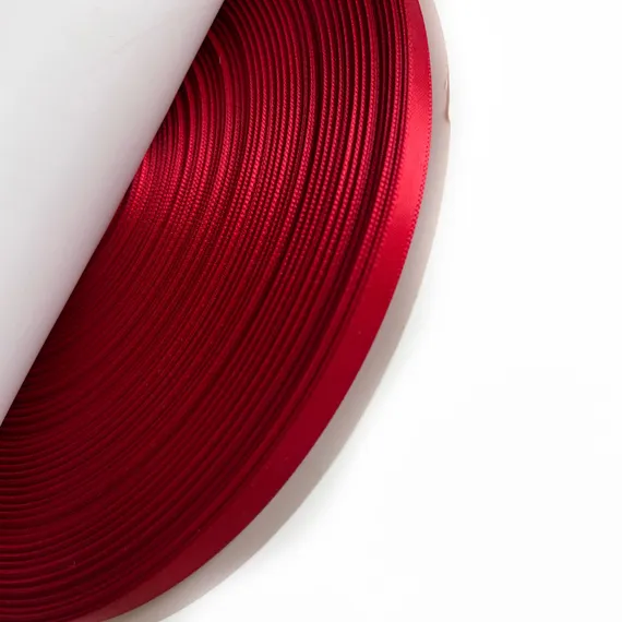 Атласная лента 6 мм, красная