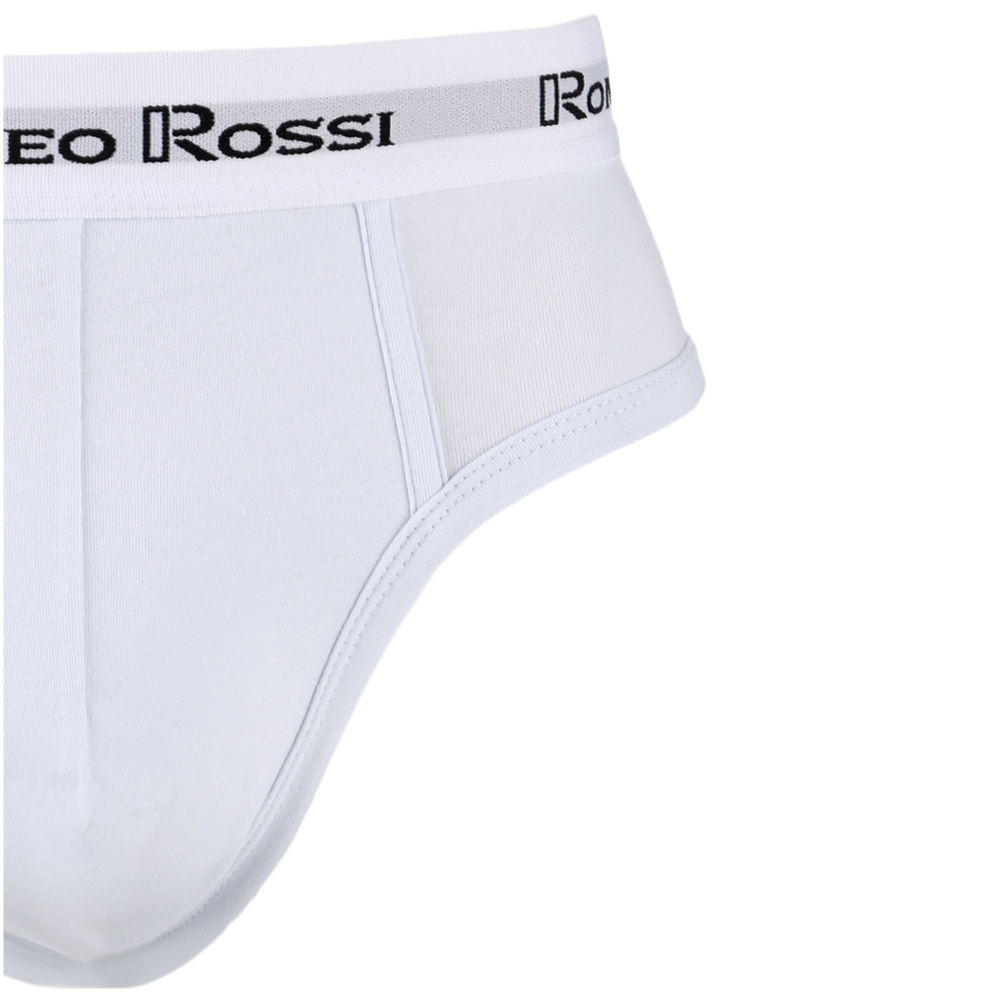 Классические мужские трусы-брифы с белой брендированной резинкой (Размер: 4X) (Цвет: черный)