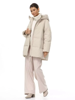 Пуховик с капюшоном зимний, белая, SilverFox