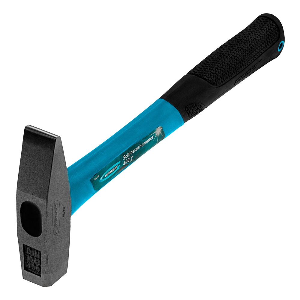 Молоток слесарный, 600 г, квадратный боек, фибергласовая обрезиненная рукоятка// Gross