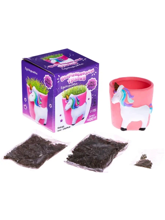 Набор для опытов Выращиваем травку единорог