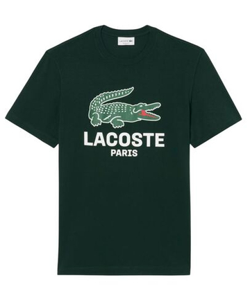 Теннисная футболка Lacoste Printed Cotton - green