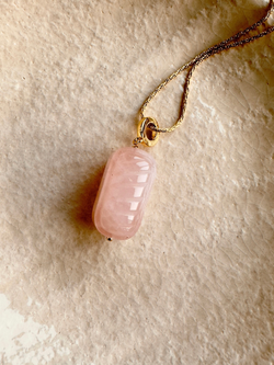 Цепочка Карамель из розового кварца