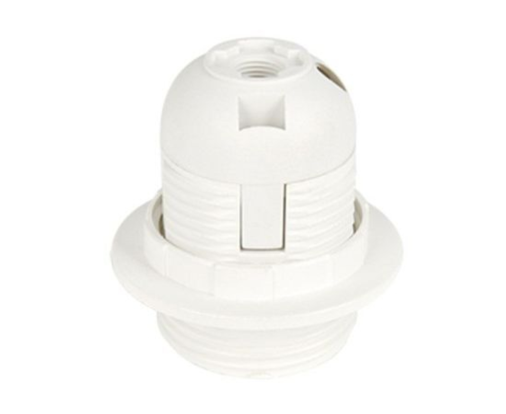 Ecola патрон подвесной с кольцом E27 Белый (кратно 10!) AB7SPWEAY, 10 шт.