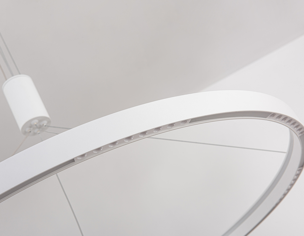 Светильник подвесной светодиодный FL5855 WH белый 40W 3000K/4200K/6400K D800*860 (без ПДУ)