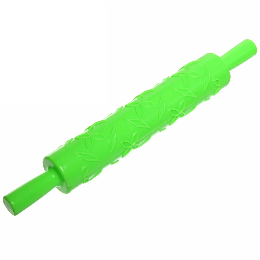 Скалка пластмассовая фигурная «Цветочки» 37*4,5см