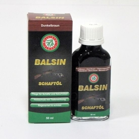 Средство для ухода за деревом BALSIN Schaftol dunkelbraun (темно-коричневое), 50 мл и 500 мл