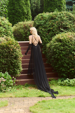 Платье-русалка с шлейфом