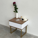 Тумба прикроватная на ножках ROYAL 5001 эко (Дуб Веллингтон-Золото)