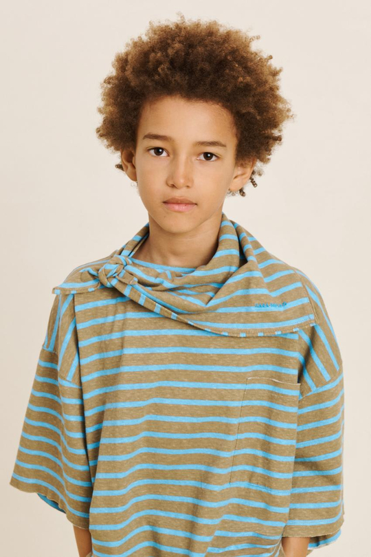 ZARA БАНДАНА В ПОЛОСКУ, СВЕТЛО-ГОЛУБОЙ