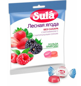 Леденцы Sula с лесными фруктами 60 гр