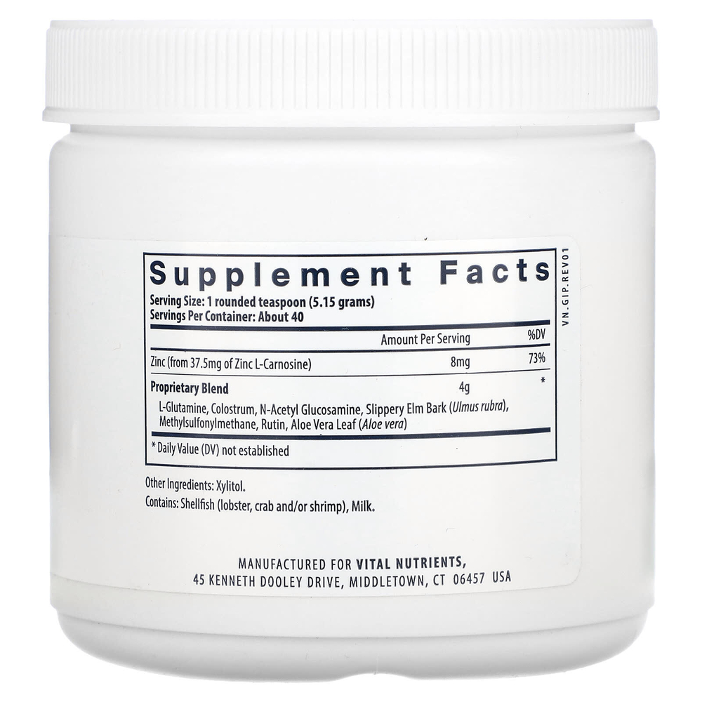 Vital Nutrients, порошок для восстановления желудочно-кишечного тракта, 206 г (7,26 унции)