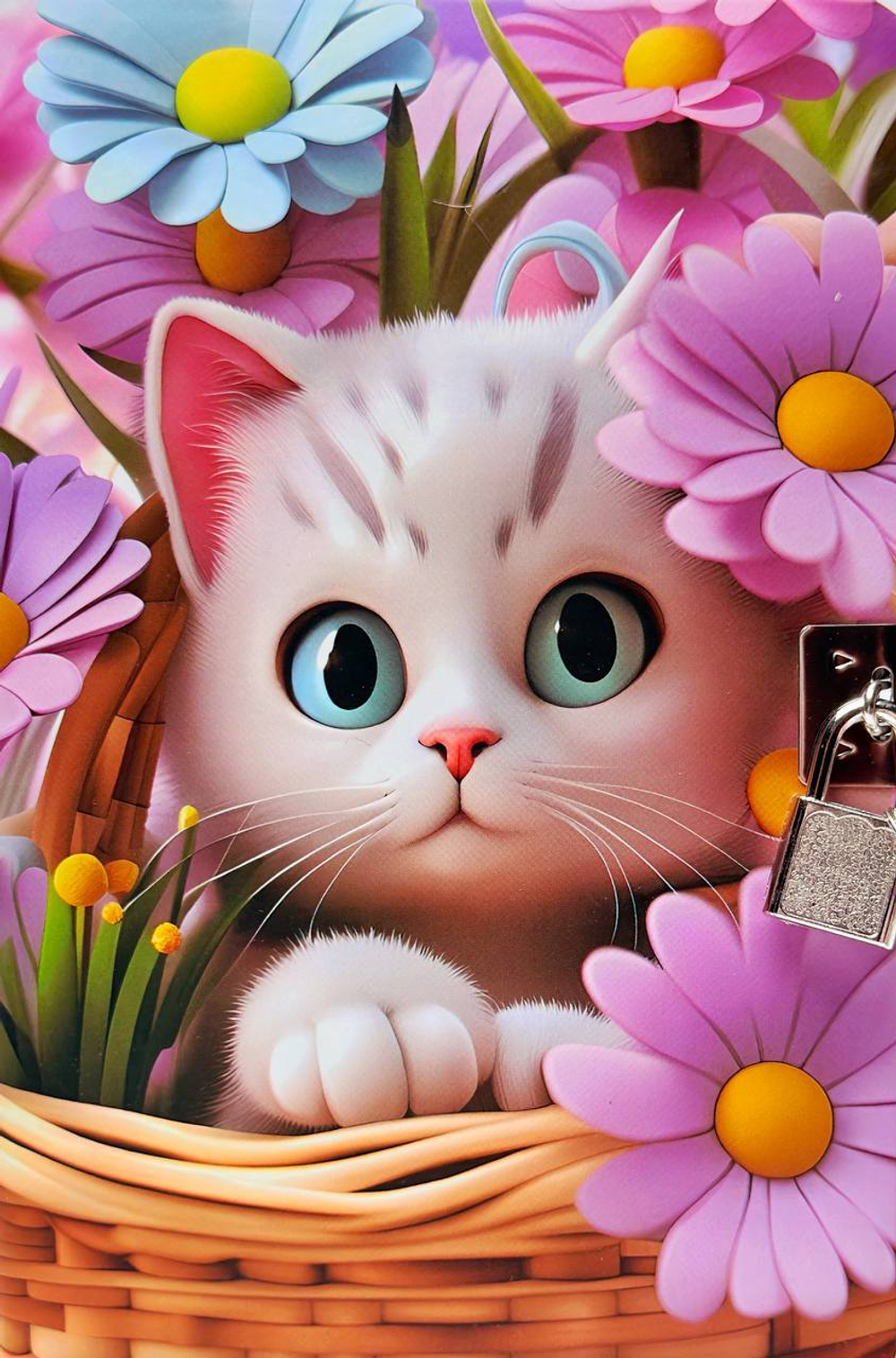 Блокнот на ключе "Милые Котики" 19 см оптом