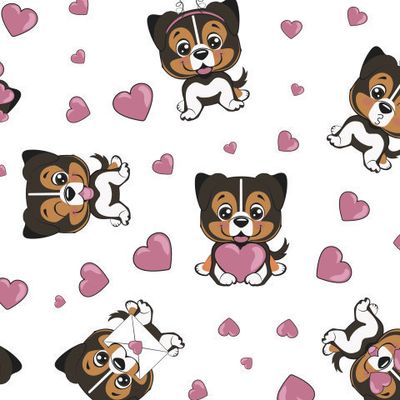 щенки Австралийской овчарки с сердечками