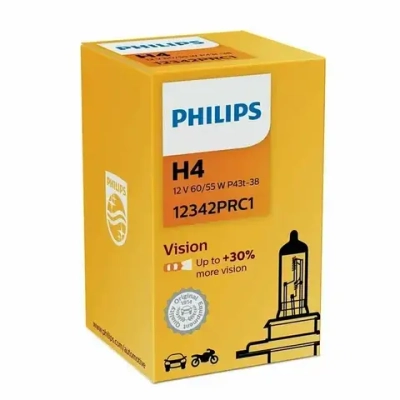 Автолампа H4 12v 60/55w STANDARD PHILIPS