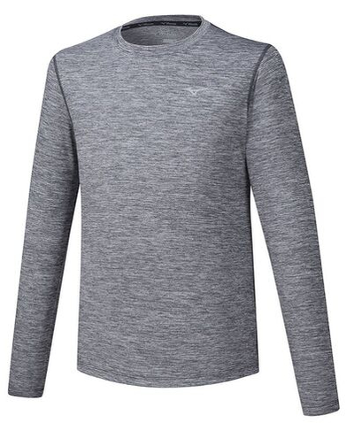 Теннисная футболка Mizuno Impulse Core Long Sleeve Tee - Gray