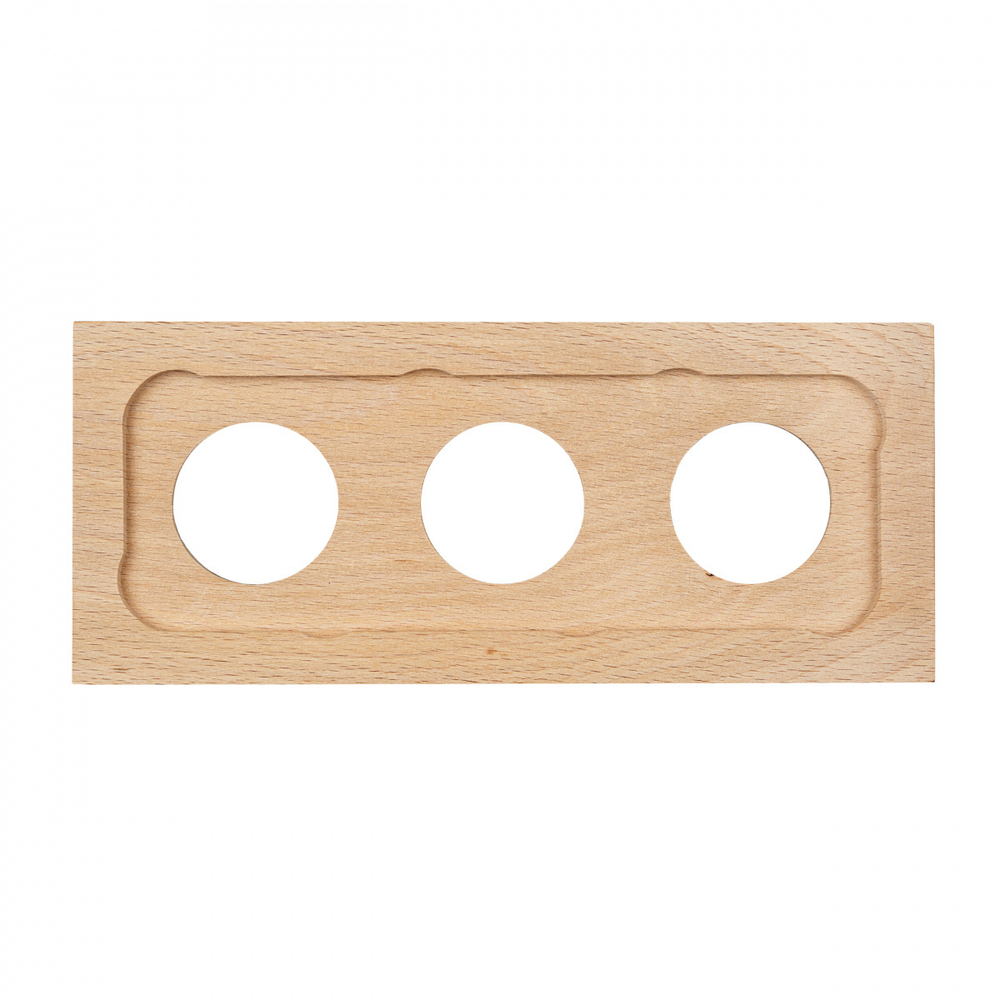 Рамка 3-х постовая, скрытый монтаж, Шедель Форест, дерево, цвет светлый бук BF7-630-110