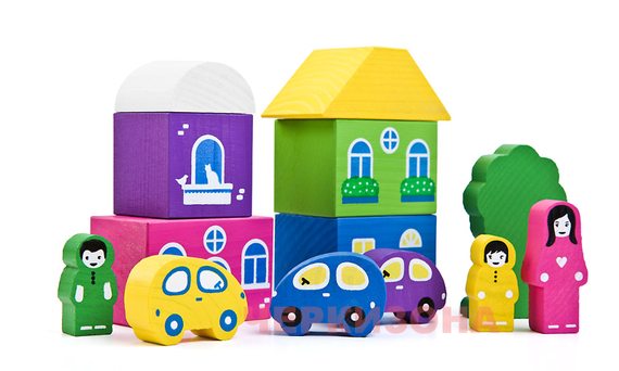 Конструктор &quot;Цветной Городок&quot; розовый