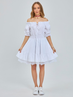 Сарафан летний однотонный для девочки белый