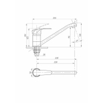 Смеситель для кухни ПРОФСАН 40к ПСМ-427-037 "ProfECO" тип См-МОЦБА, длин. пов. излив, п/гайку, ХРОМ