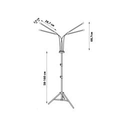 ULT-P32-60W-SPLE-TM-40 IP40 BLACK QUAD Светильник для растений светодиодный с таймером. на штативе. Спектр для фотосинтеза. TM Uniel
