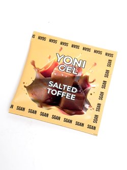 САШЕ Лубрикант для орального секса SGAN YONI GEL со вкусом соленая карамель, 5 мл