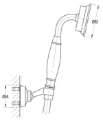 Ручной душ со шлангом и держателем CEZARES LIBERTY-F-KD-01