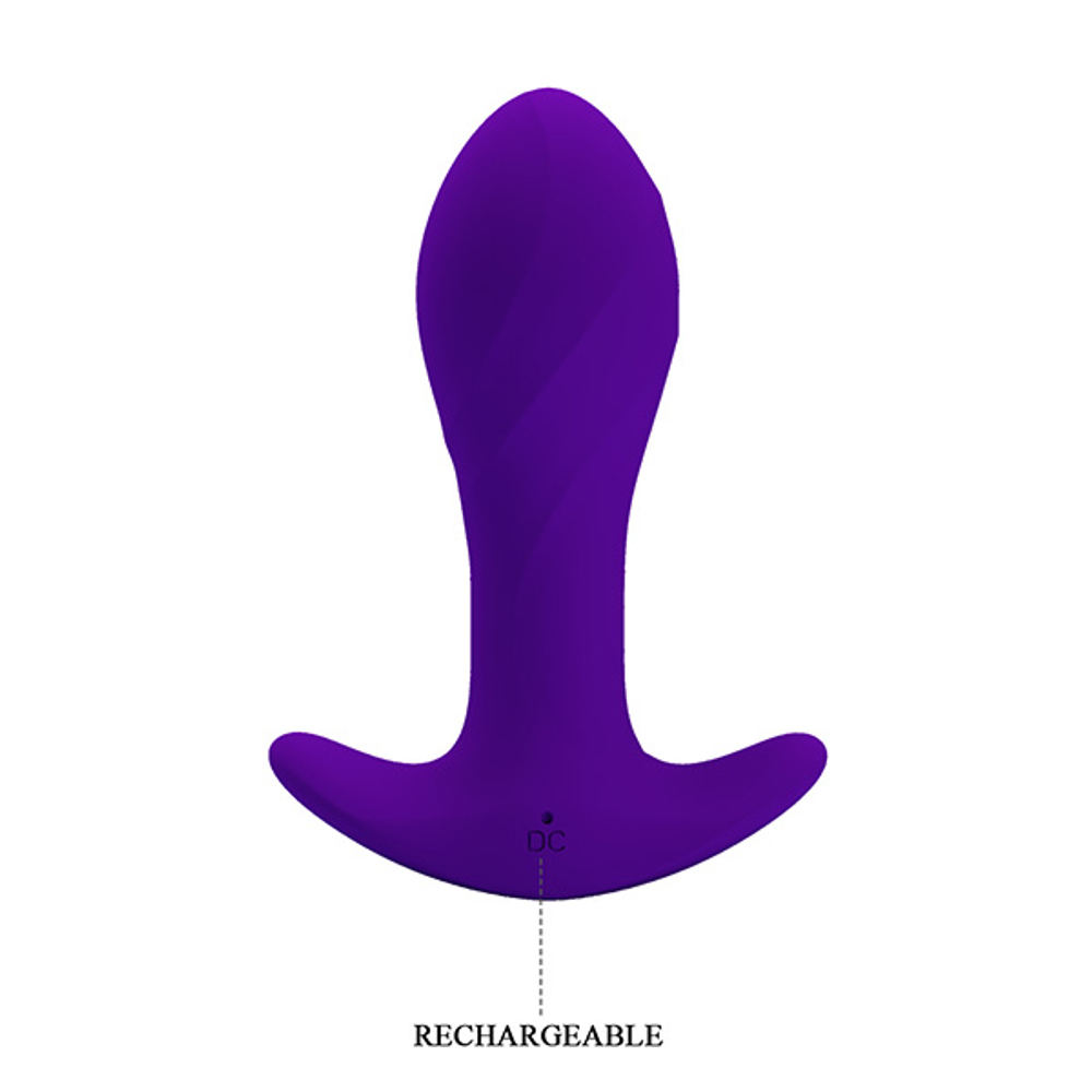 Фиолетовая анальная вибропробка 10,4см для ношения Pretty Love Morton Anal Butt Plug BI-040067-1