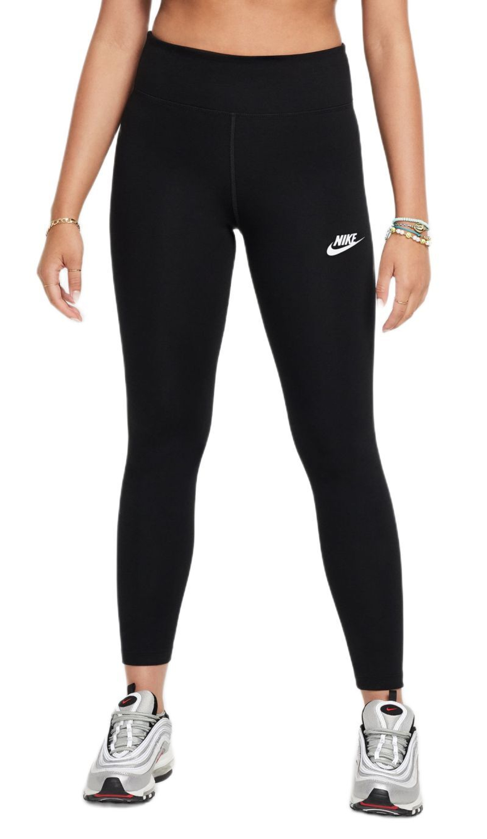 Брюки для девочки теннисные Nike Sportswear Classic High-Waisted - black/white