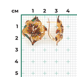 Серьги «Лилии» с английским замком из красного золота с фианитами