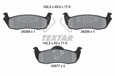 TEXTAR - 2425801-TET - Brake Pad Set, disc brake