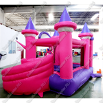 Детский надувной батут "Розовый замок"