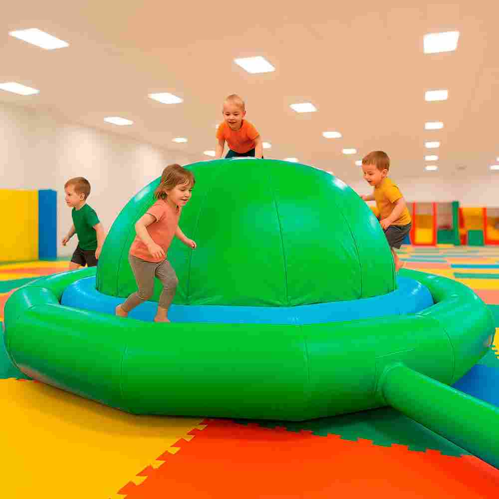 Надувное оборудование «Надувной живот» 5*5*1,5 м, зелёно-голубой