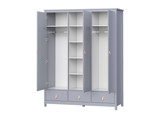 Шкаф Wood 3-х створчатый (серый)