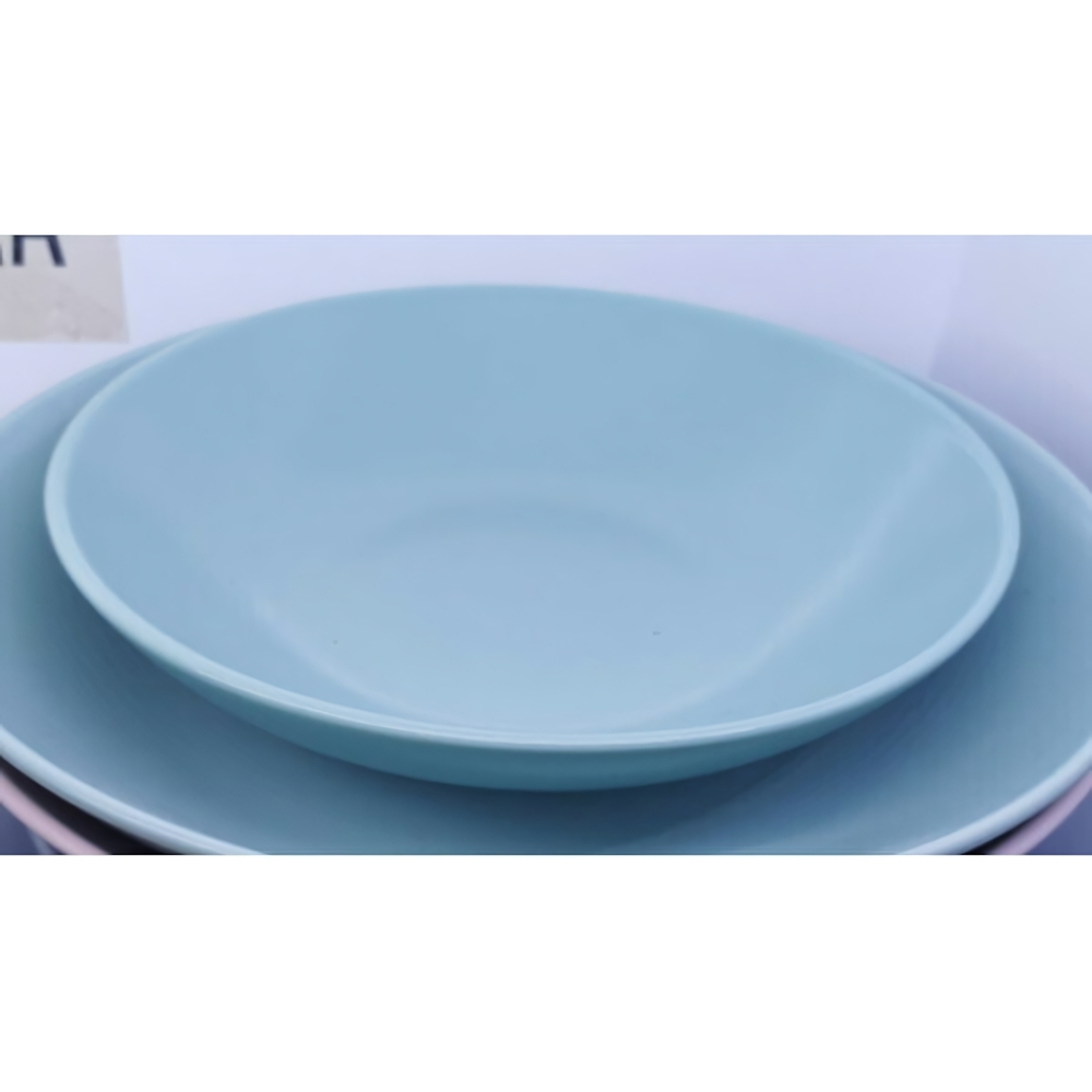 Тарелка керамическая 23*5см «Матовая глазурь» глубокая, нежная мята